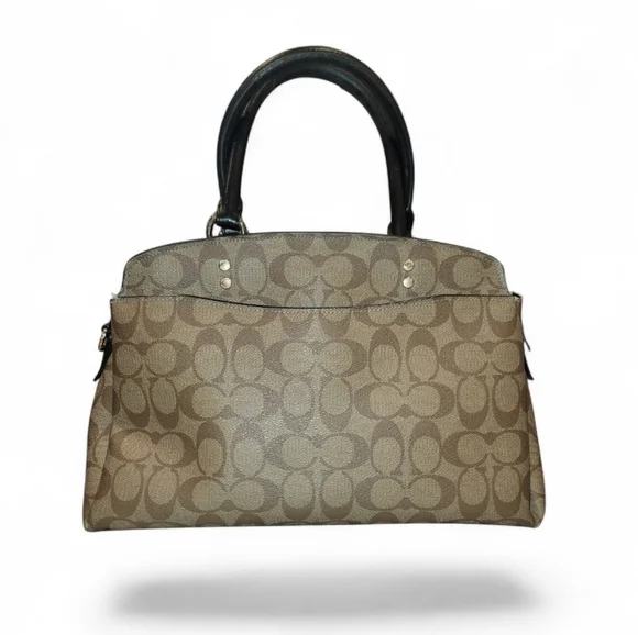 Vintage Coach Lillie Signature Carryall In Signatue Canvas Gold Tone Hardware - Picture 3 of 16